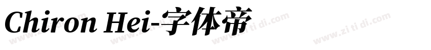 Chiron Hei字体转换